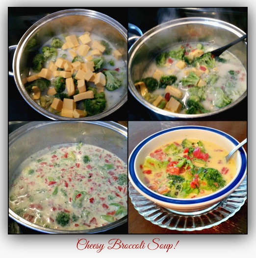 cheesy broccoli soup Collage